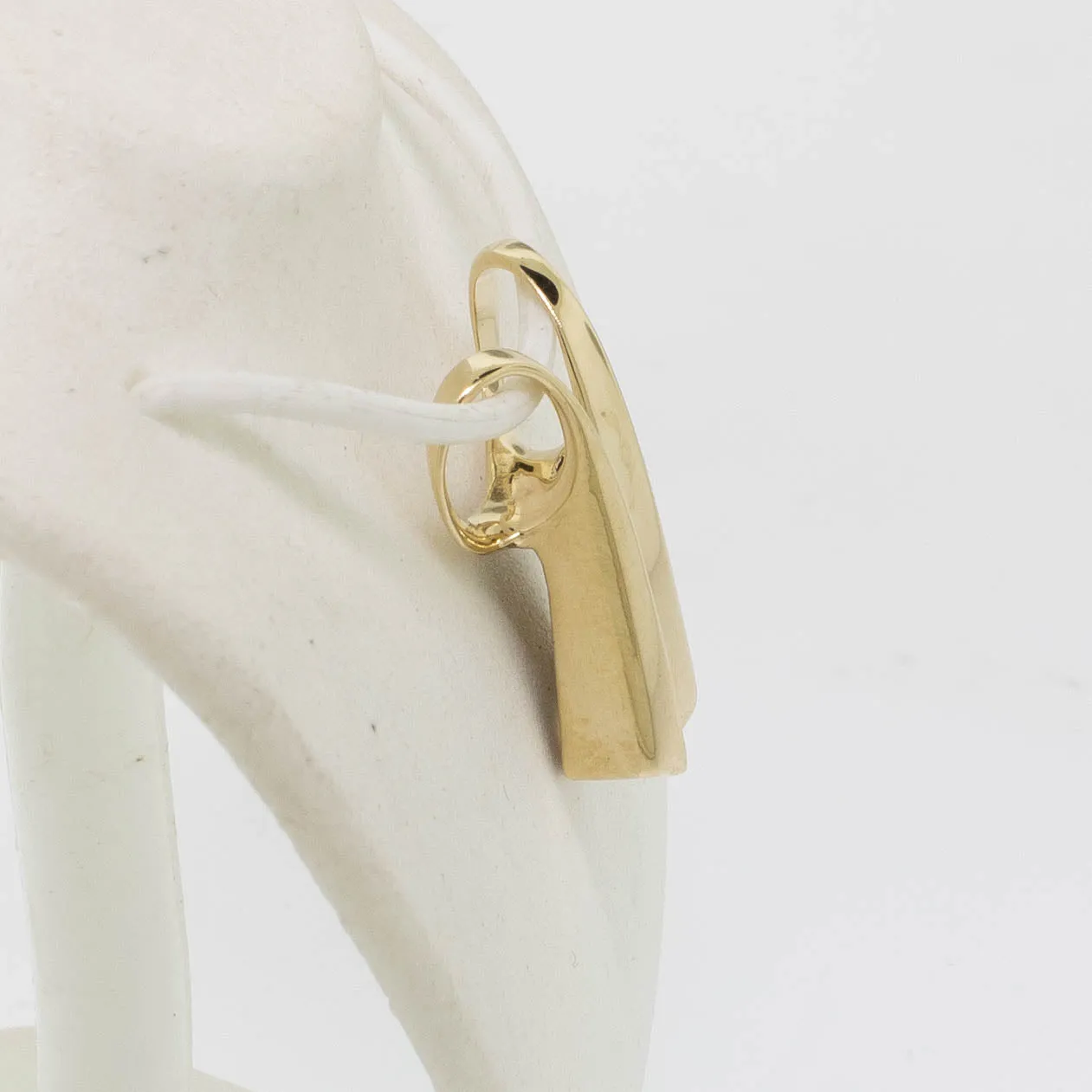 14K Yellow Gold Blue/White Diamond Slide Pendant Preowned Jewelry
