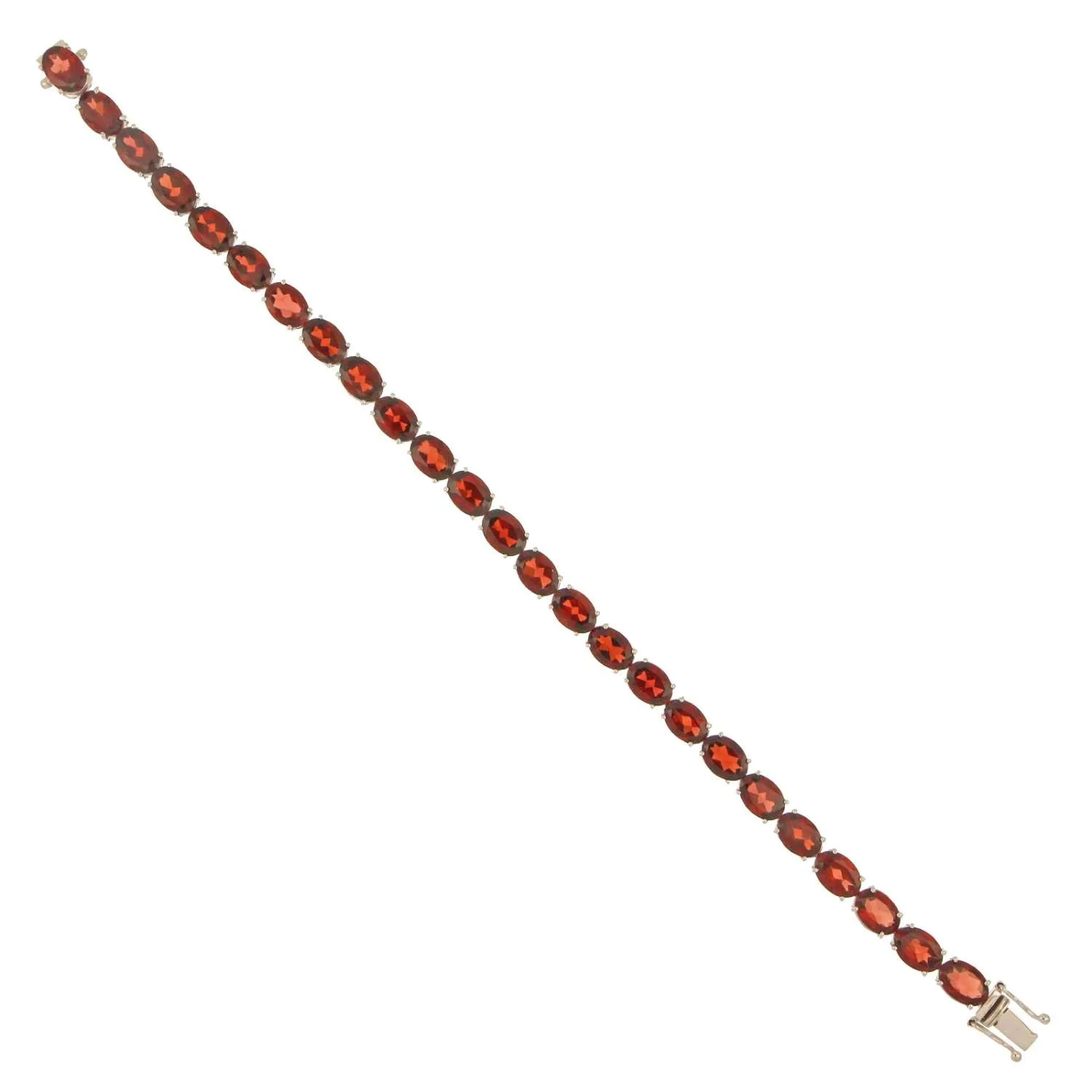 14kt white gold Garnet bracelet