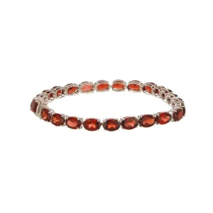 14kt white gold Garnet bracelet