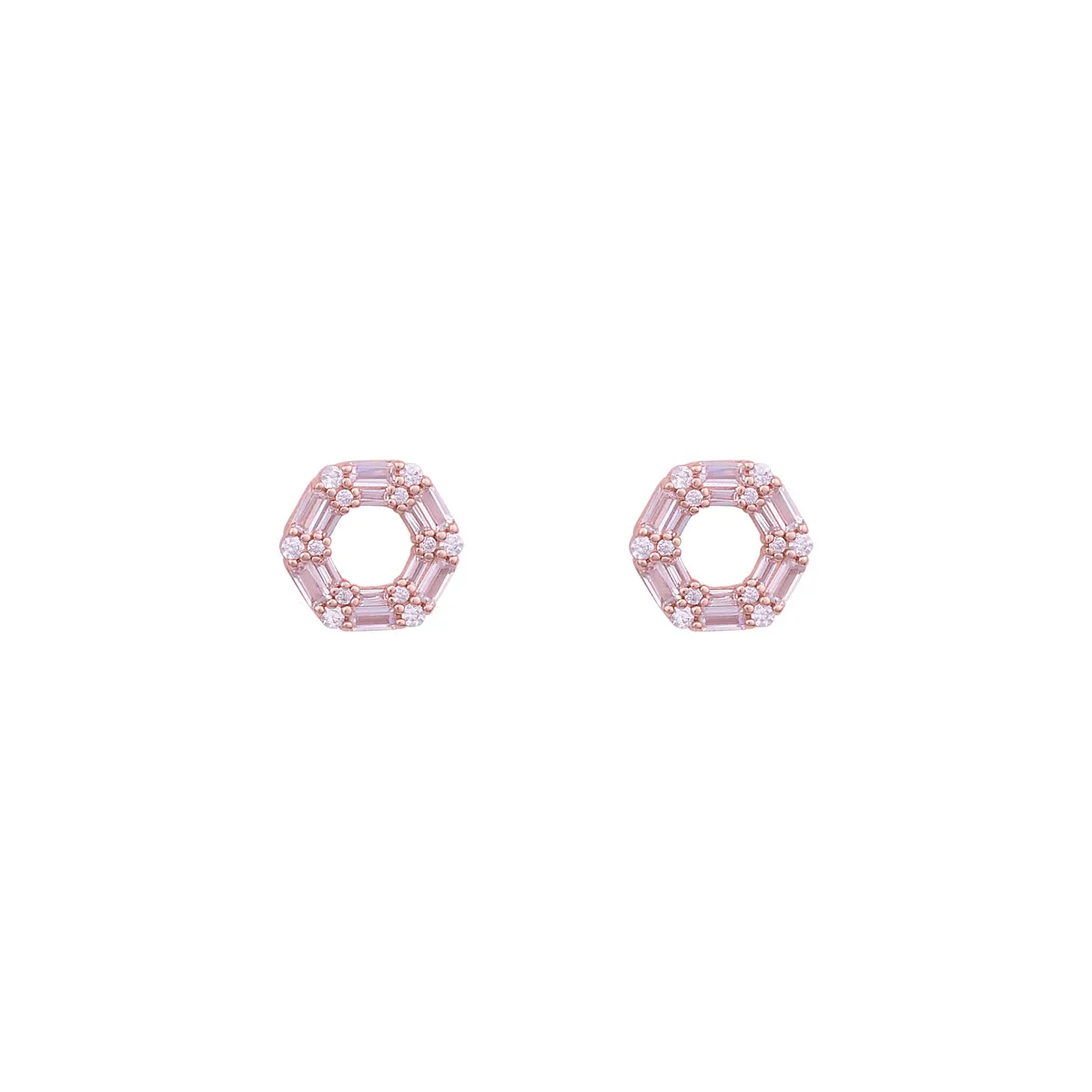 18K ROSE GOLD VERMEIL AVELINE BAGUETTE EARRINGS