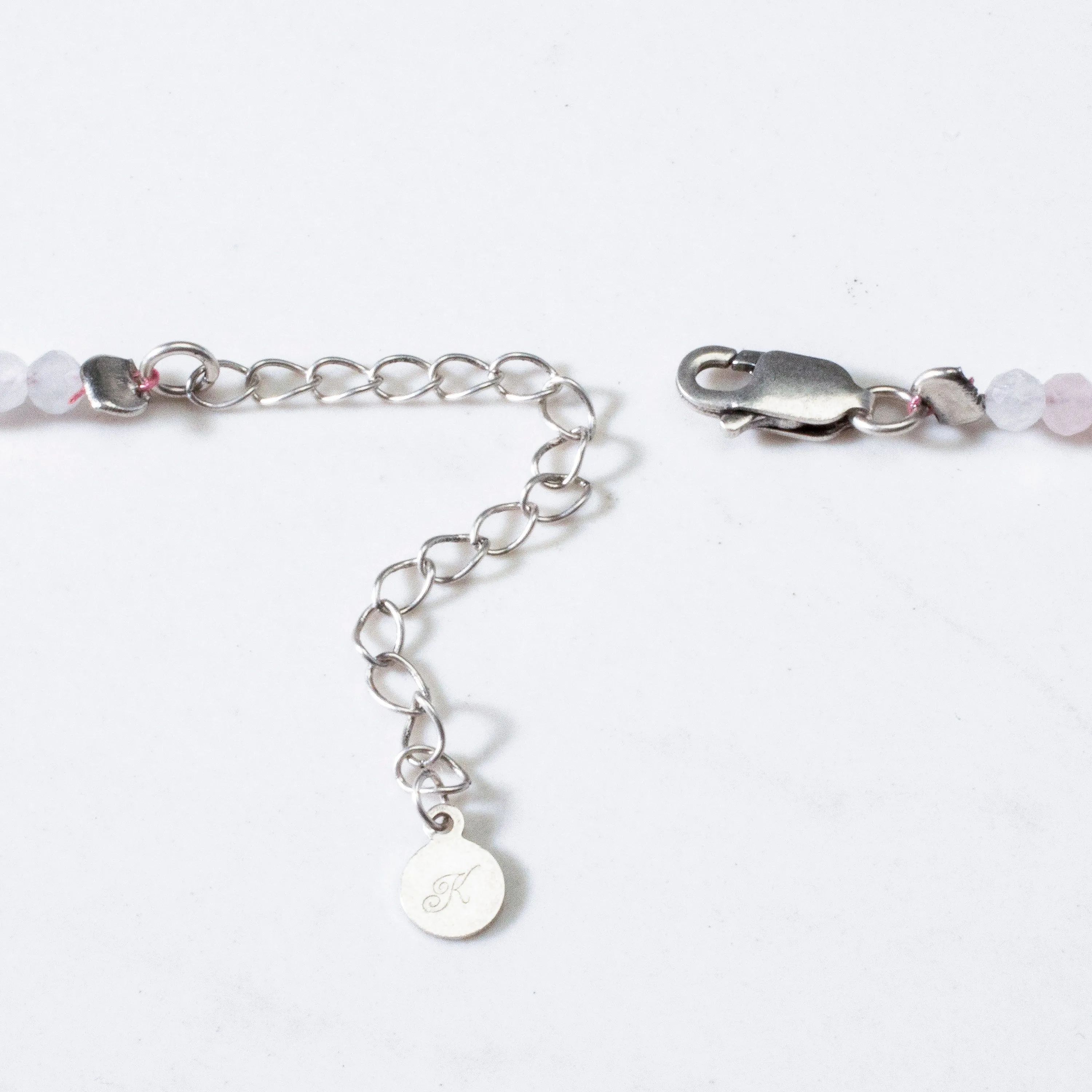 3mm Rose Quartz Faceted 31" Necklace / Multi Wrap Bracelet