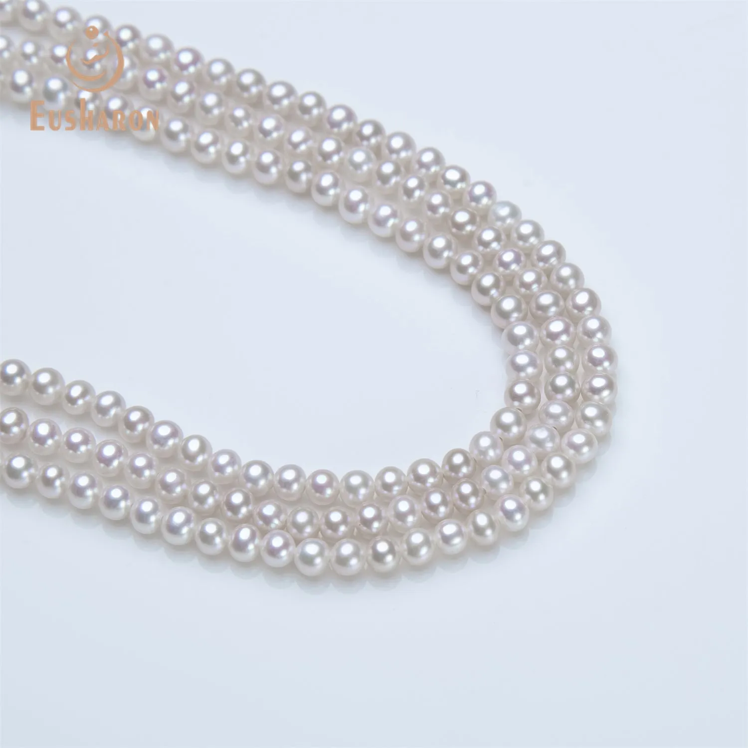 4-4.5mm Three-Strands White Freshwater Pearl Necklace