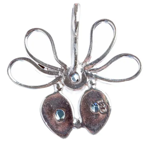 925 Sterling Silver Natural Gemstones Blue Topaz Pendant FJSVP2104
