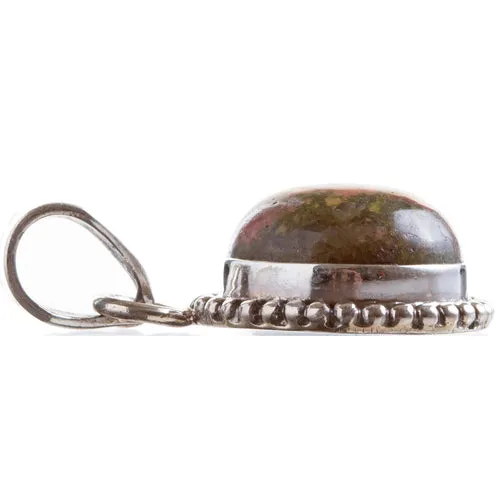 925 Sterling Silver Natural Gemstones Jasper Pendant FJSVP2100
