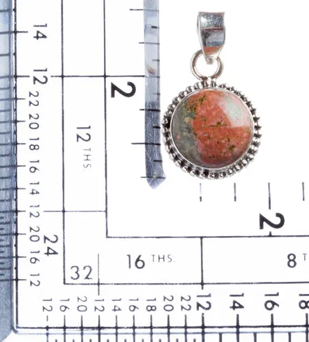 925 Sterling Silver Natural Gemstones Jasper Pendant FJSVP2100