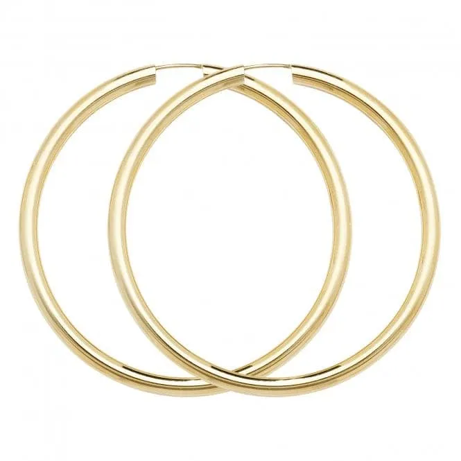 9ct Yellow Gold 45mm Sleeper Earrings ES135