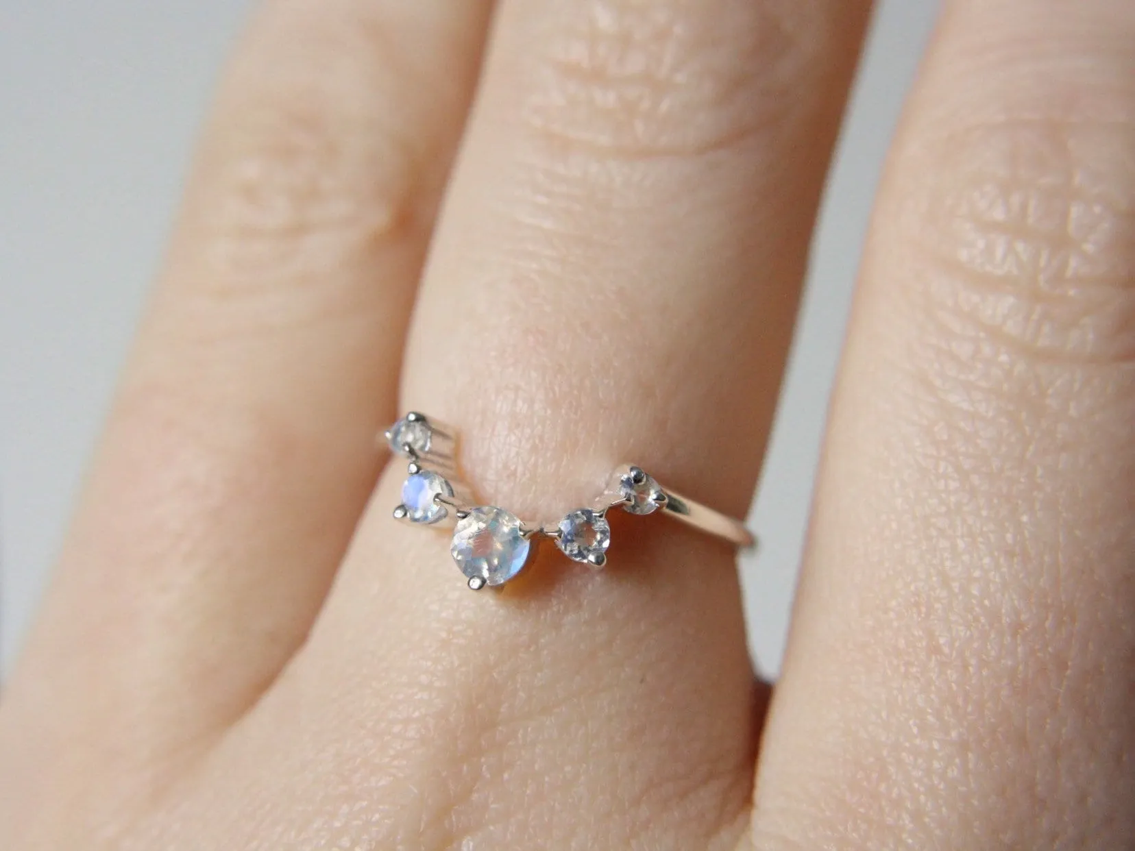 Artemis Moonstone Crown Ring