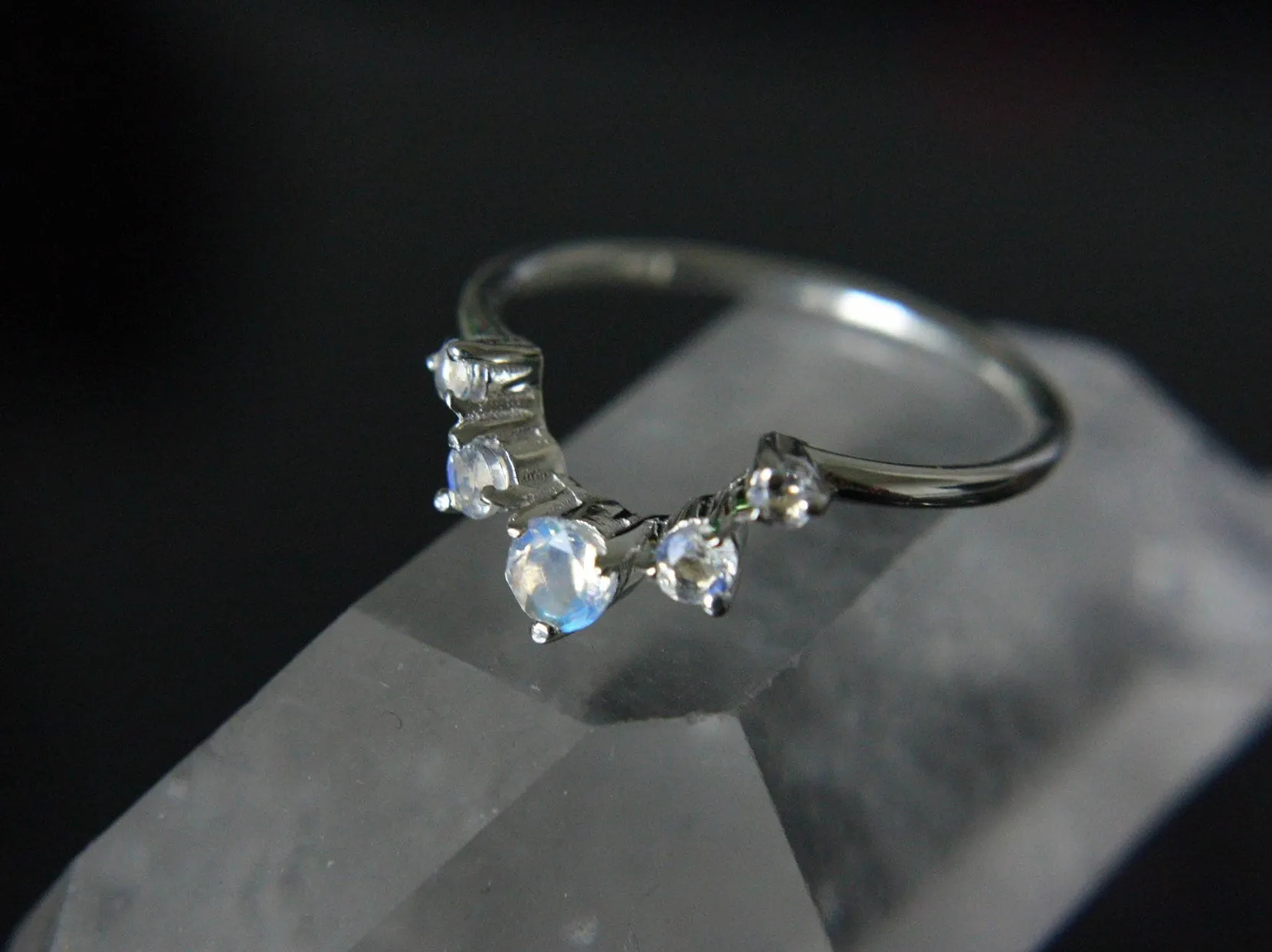 Artemis Moonstone Crown Ring