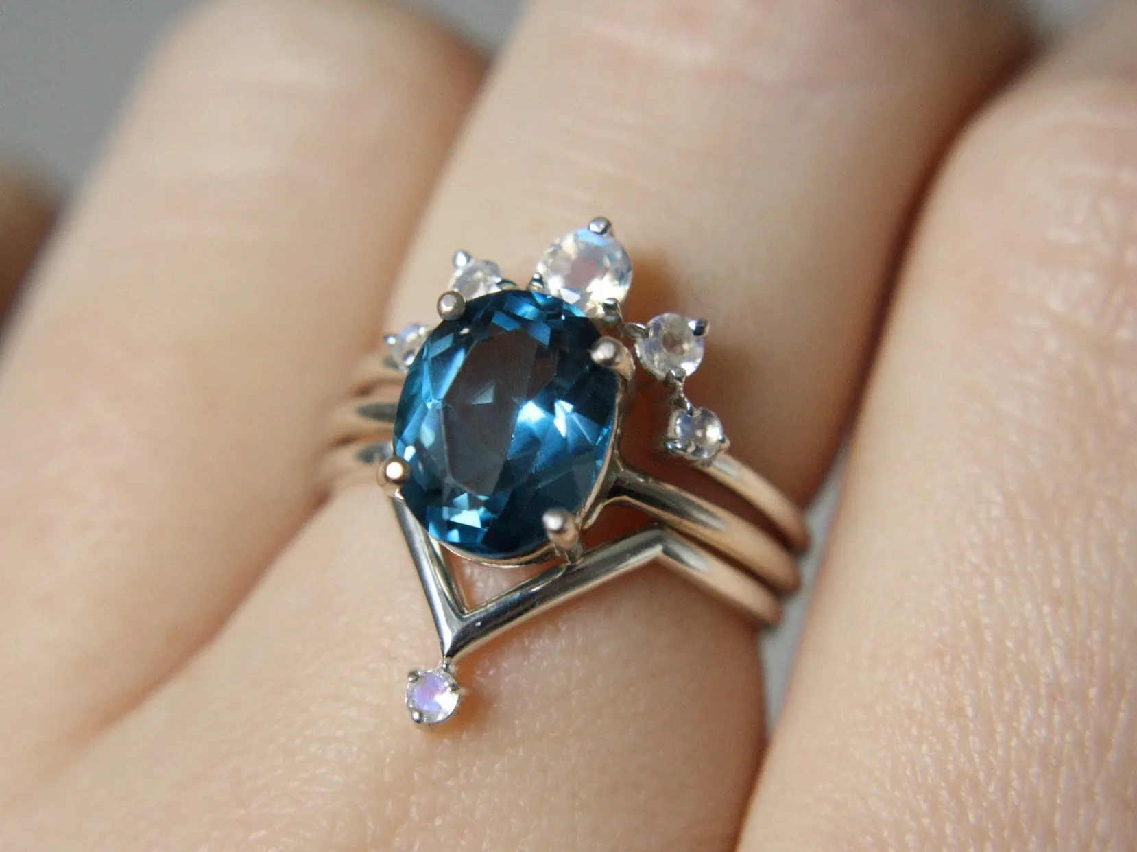 Artemis Moonstone Crown Ring