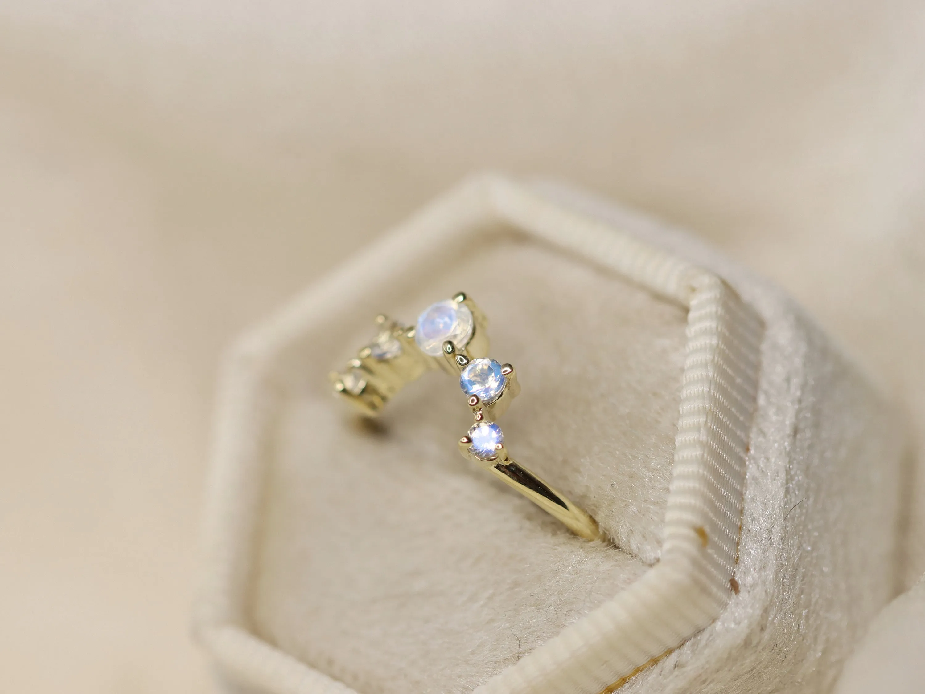 Artemis Moonstone Crown Ring