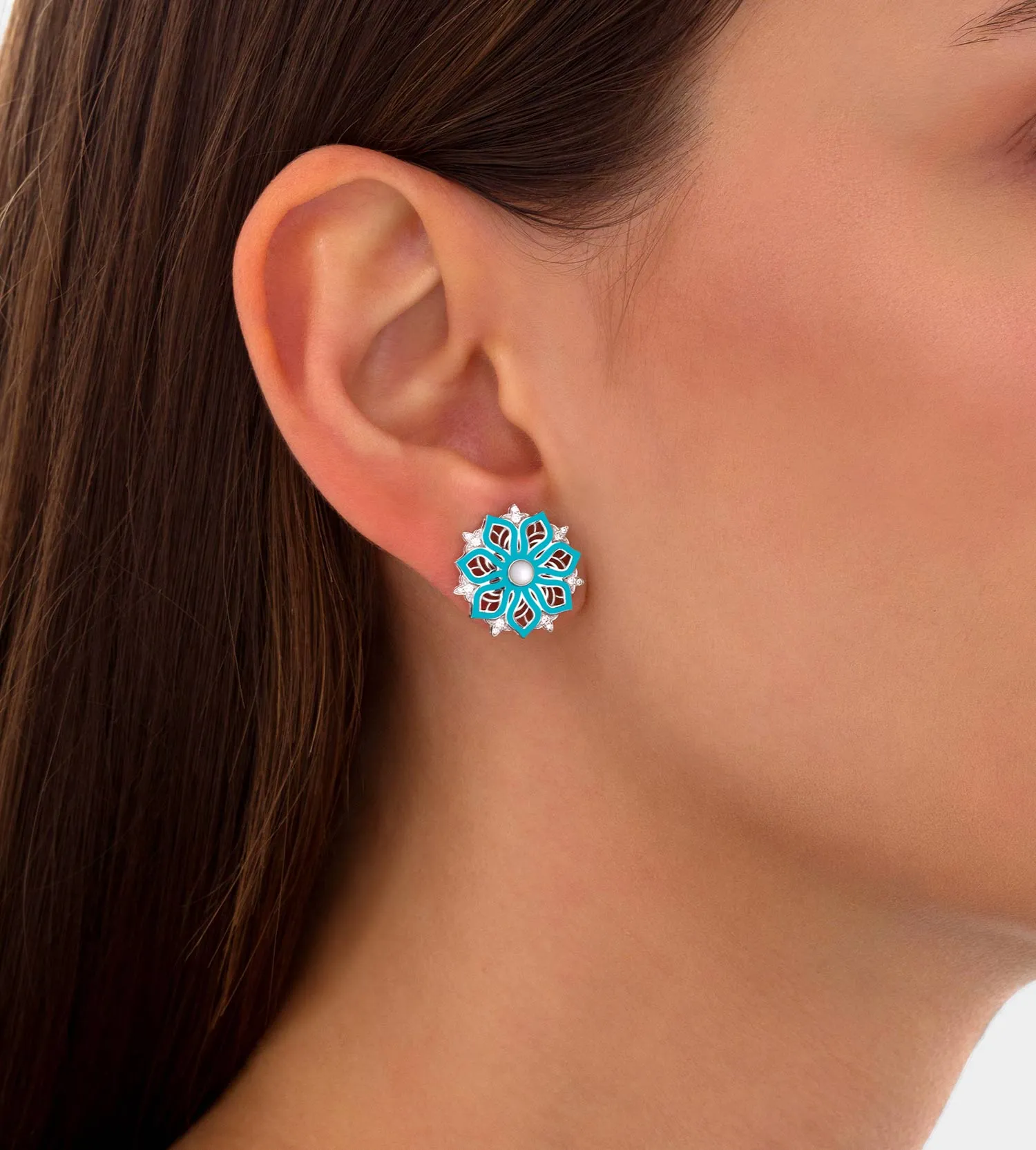 Aura bloom mother of pearl blue