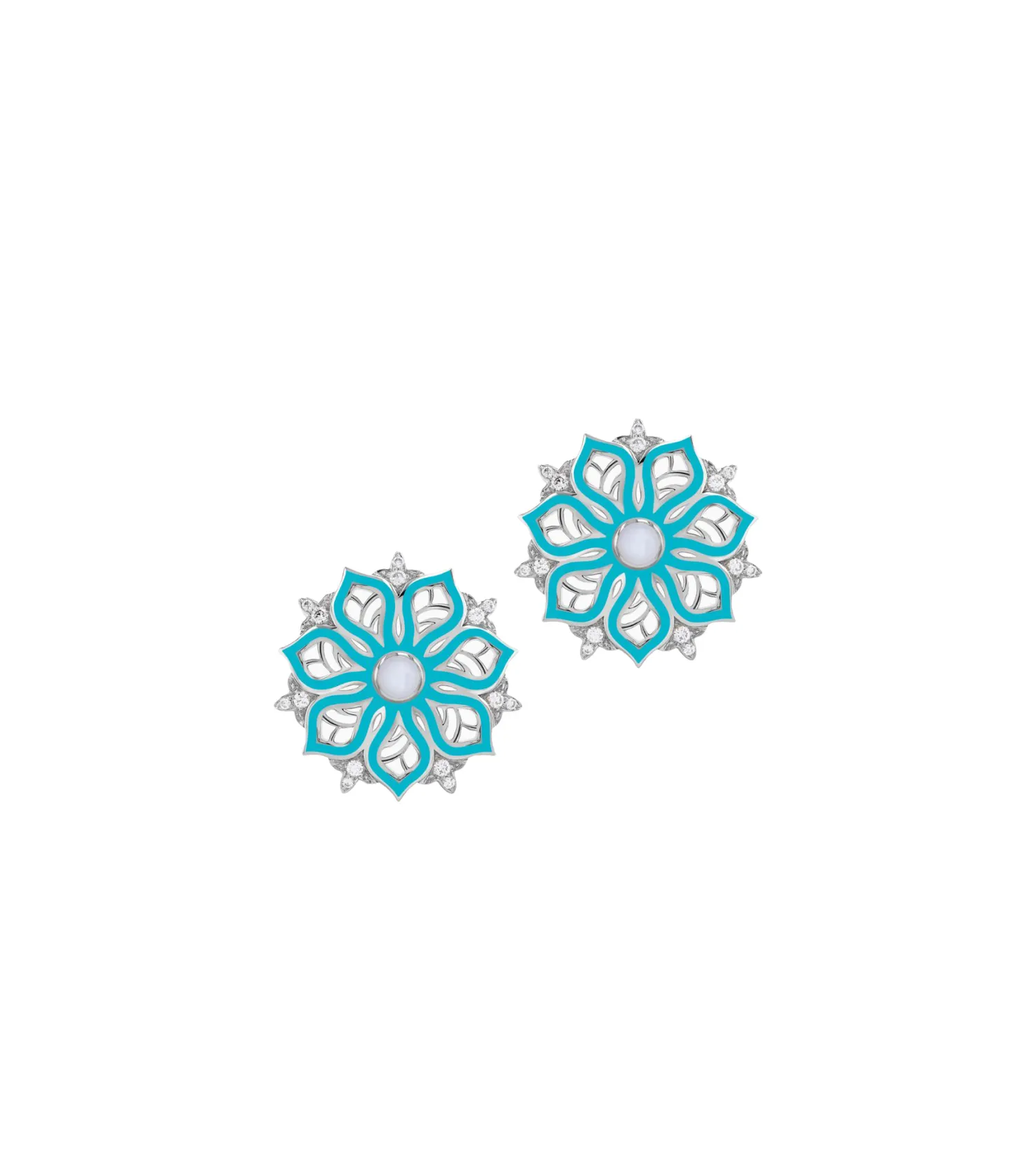 Aura bloom mother of pearl blue