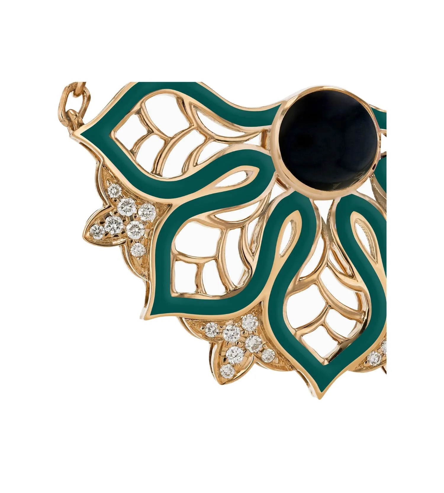 Aura rise green earrings