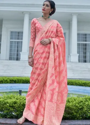 Banarasi Cotton Chikankari Weaving Saree