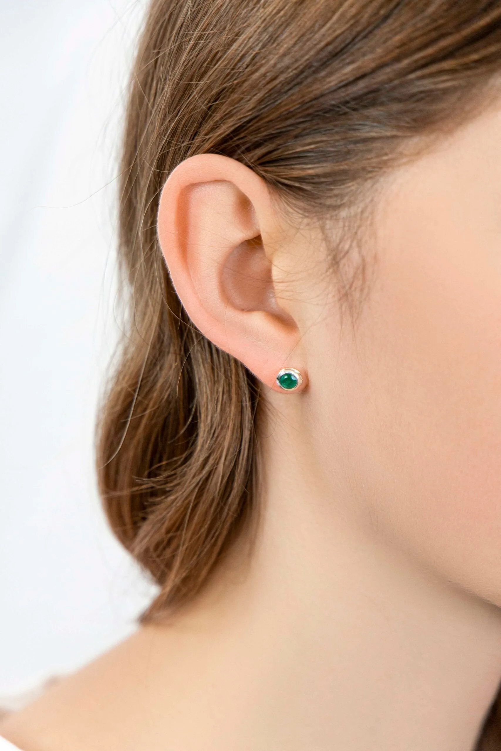 Banyan Emerald Stud Earrings