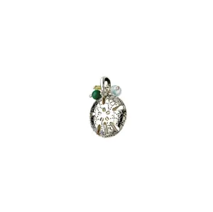 Beaches Sand Dollar Sterling Silver Gemstone Charm