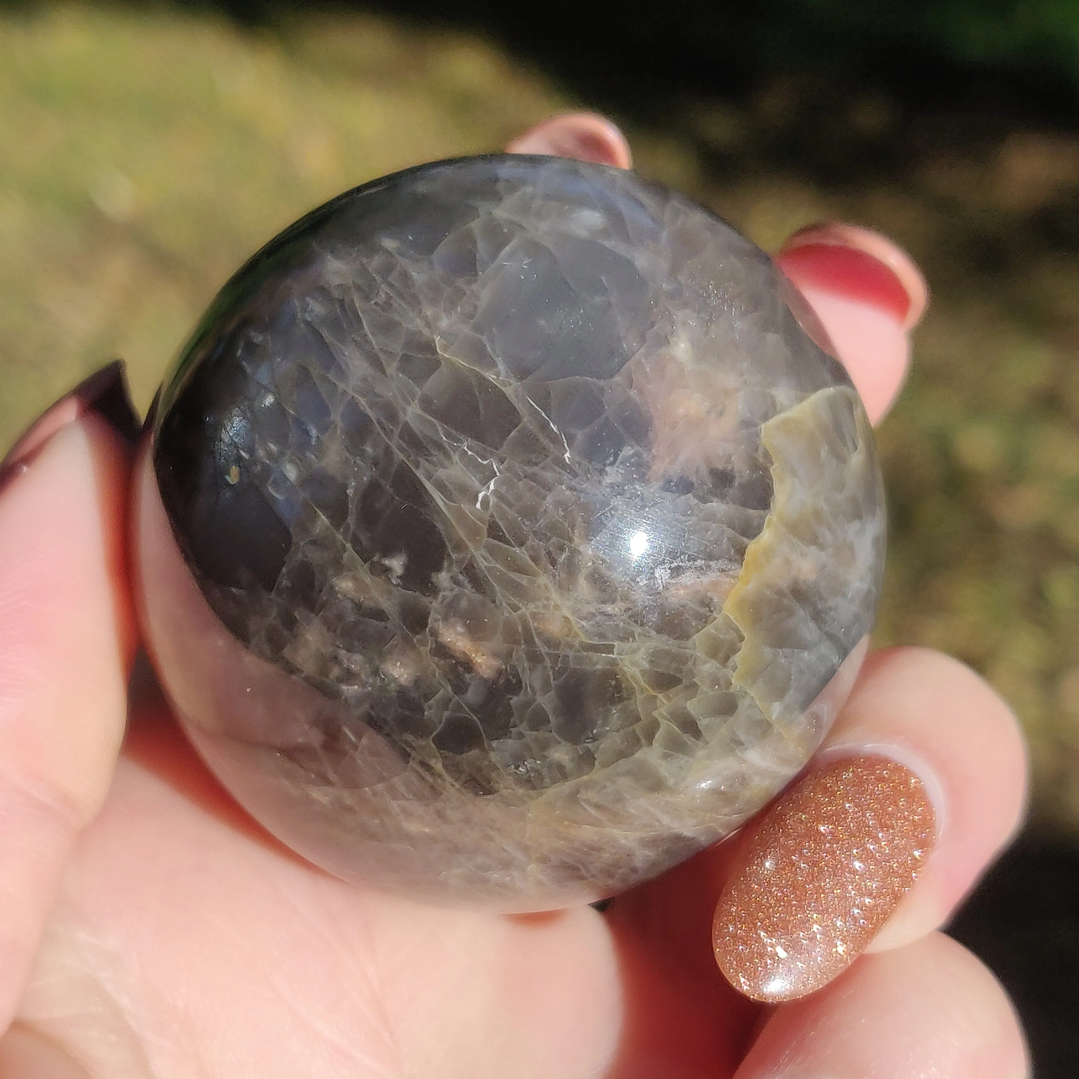 Black Moonstone Sphere (#3)