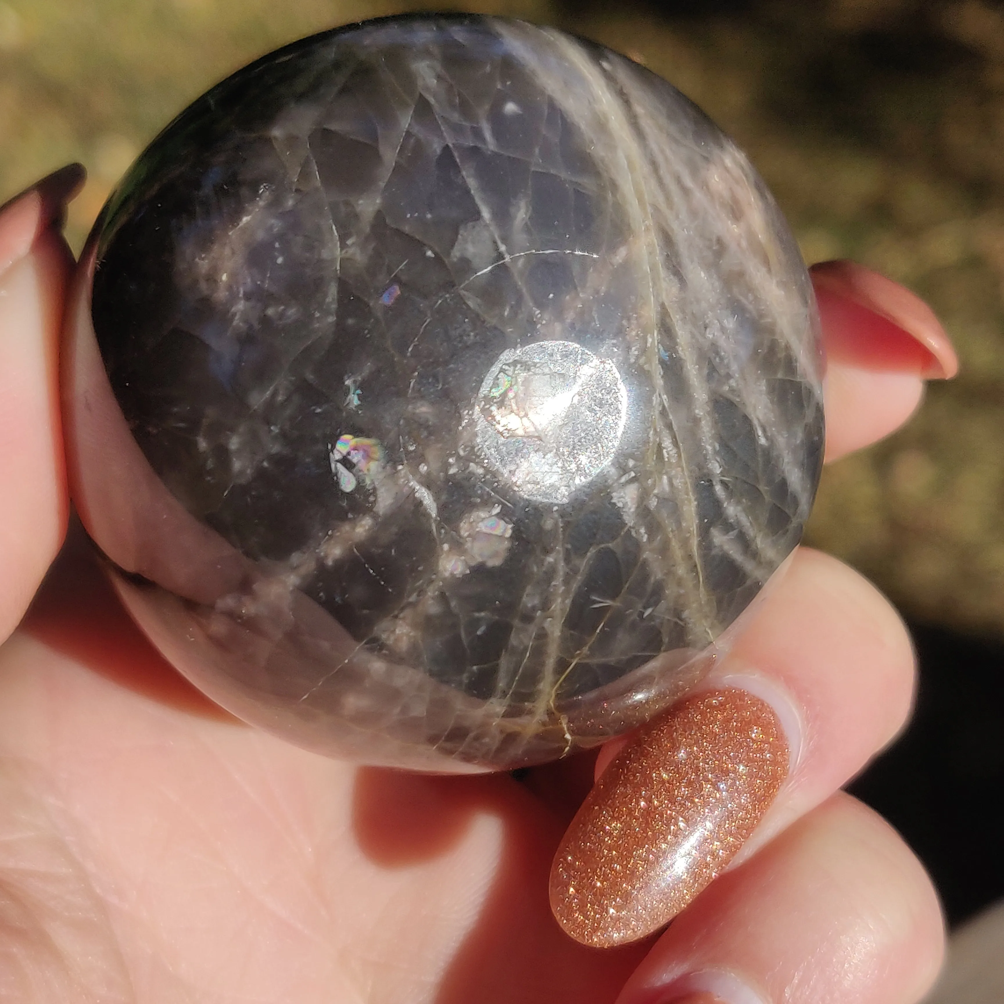 Black Moonstone Sphere (#3)