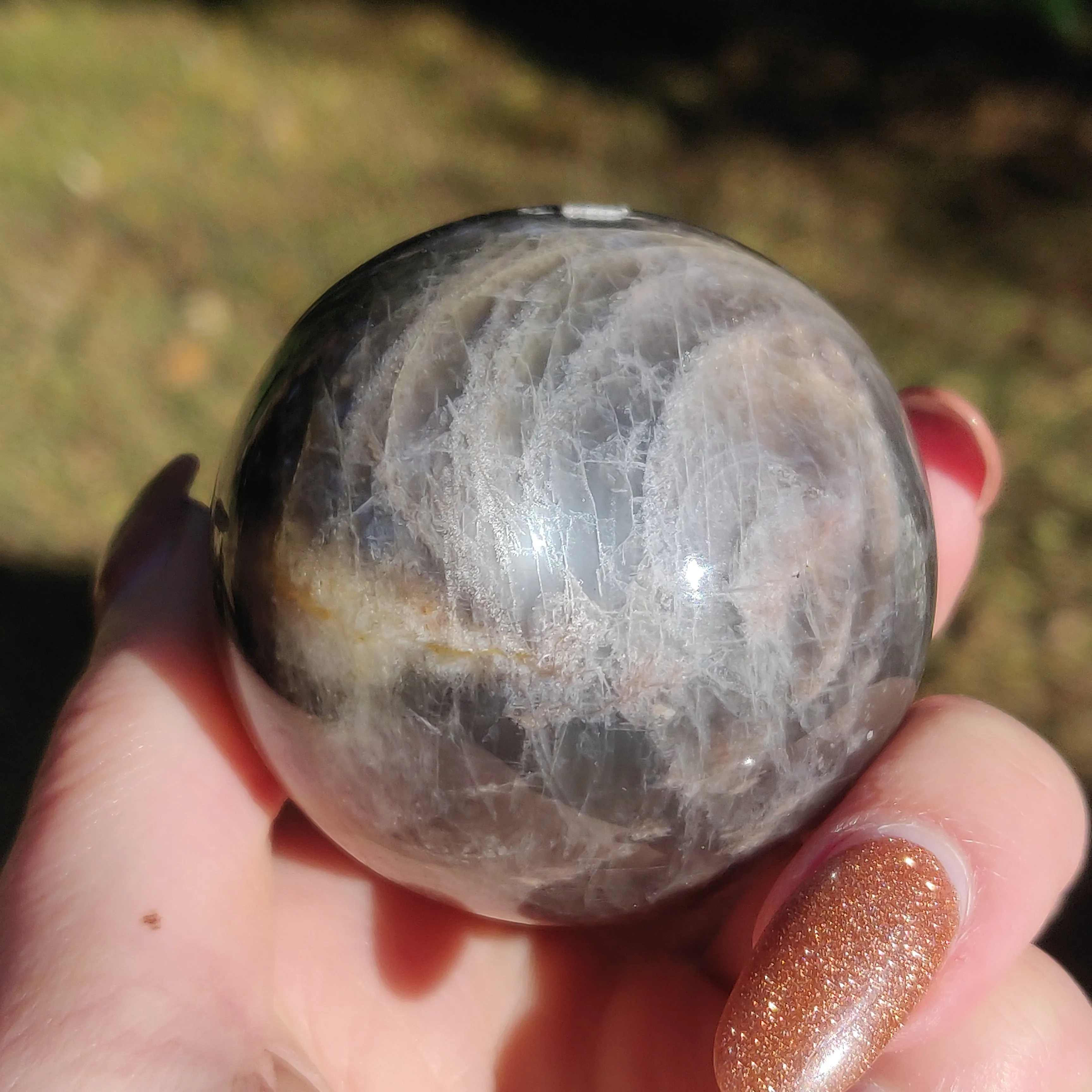 Black Moonstone Sphere (#3)