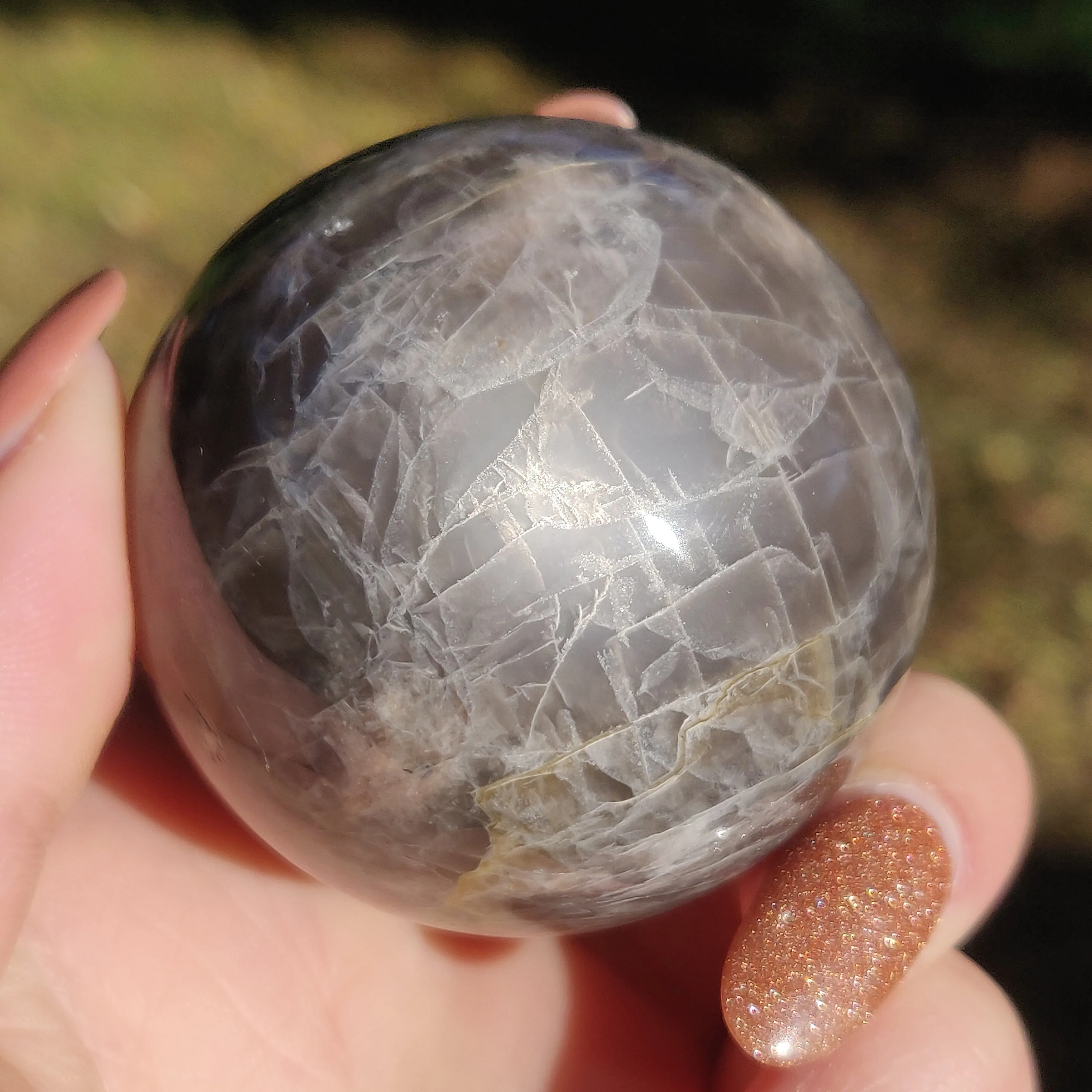Black Moonstone Sphere (#3)