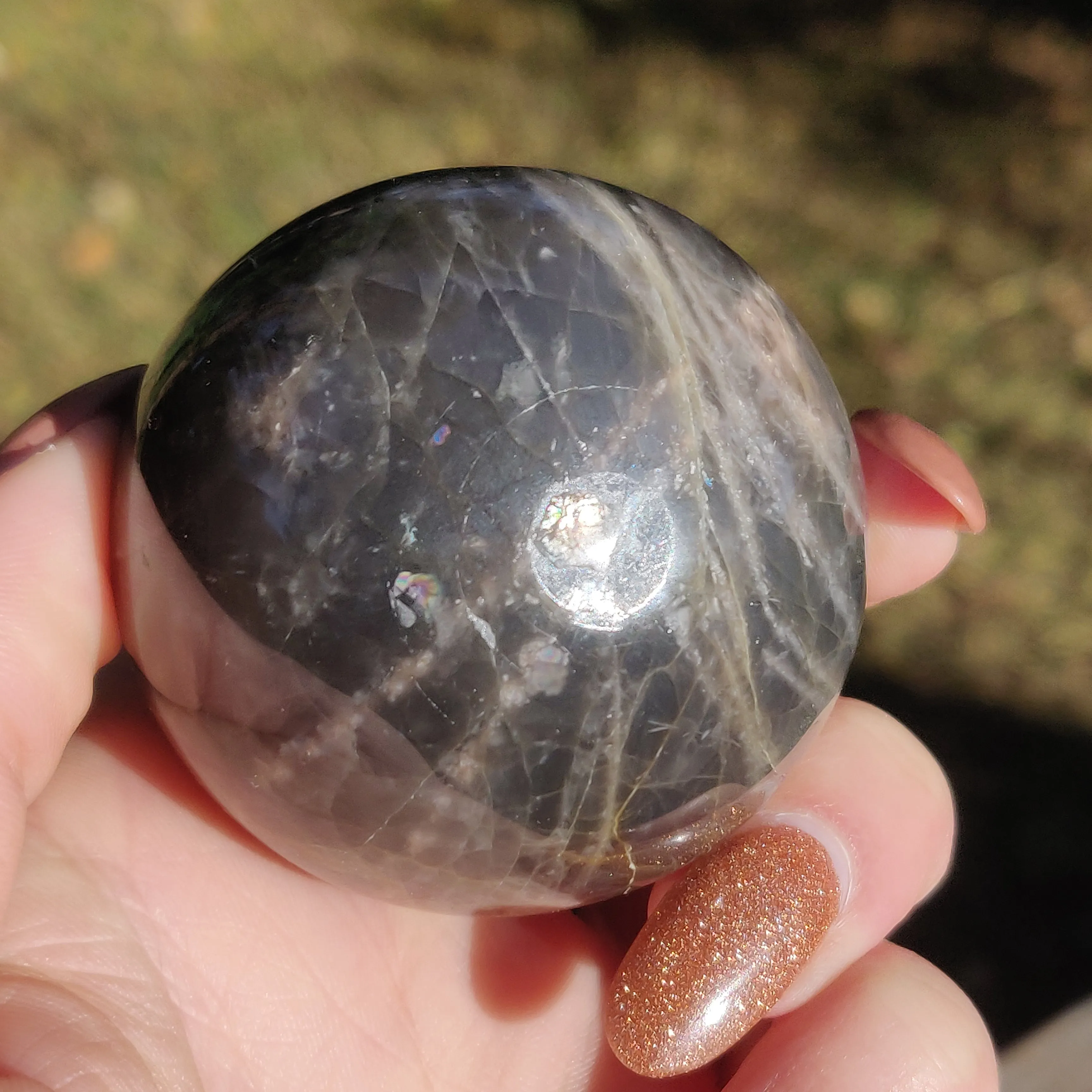 Black Moonstone Sphere (#3)