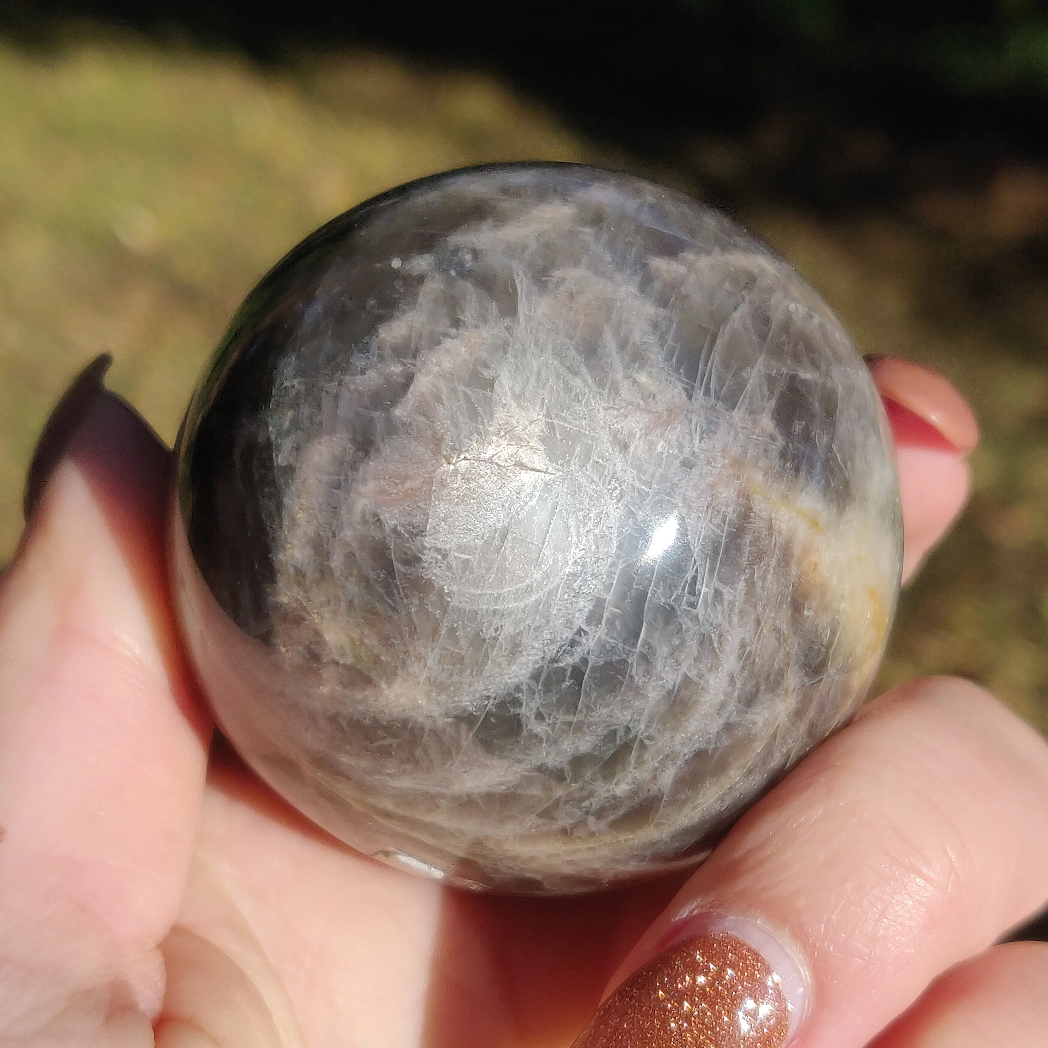 Black Moonstone Sphere (#3)