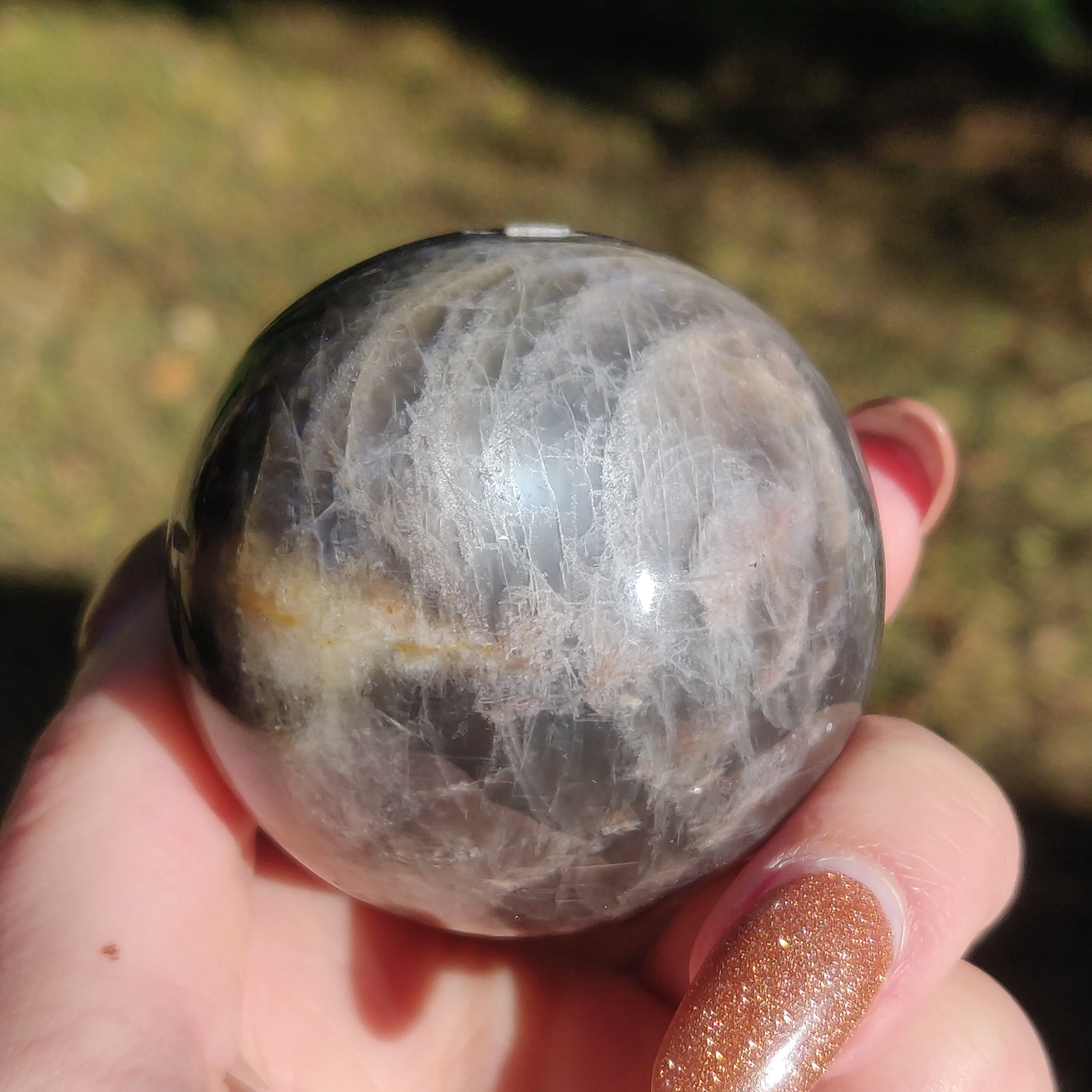 Black Moonstone Sphere (#3)