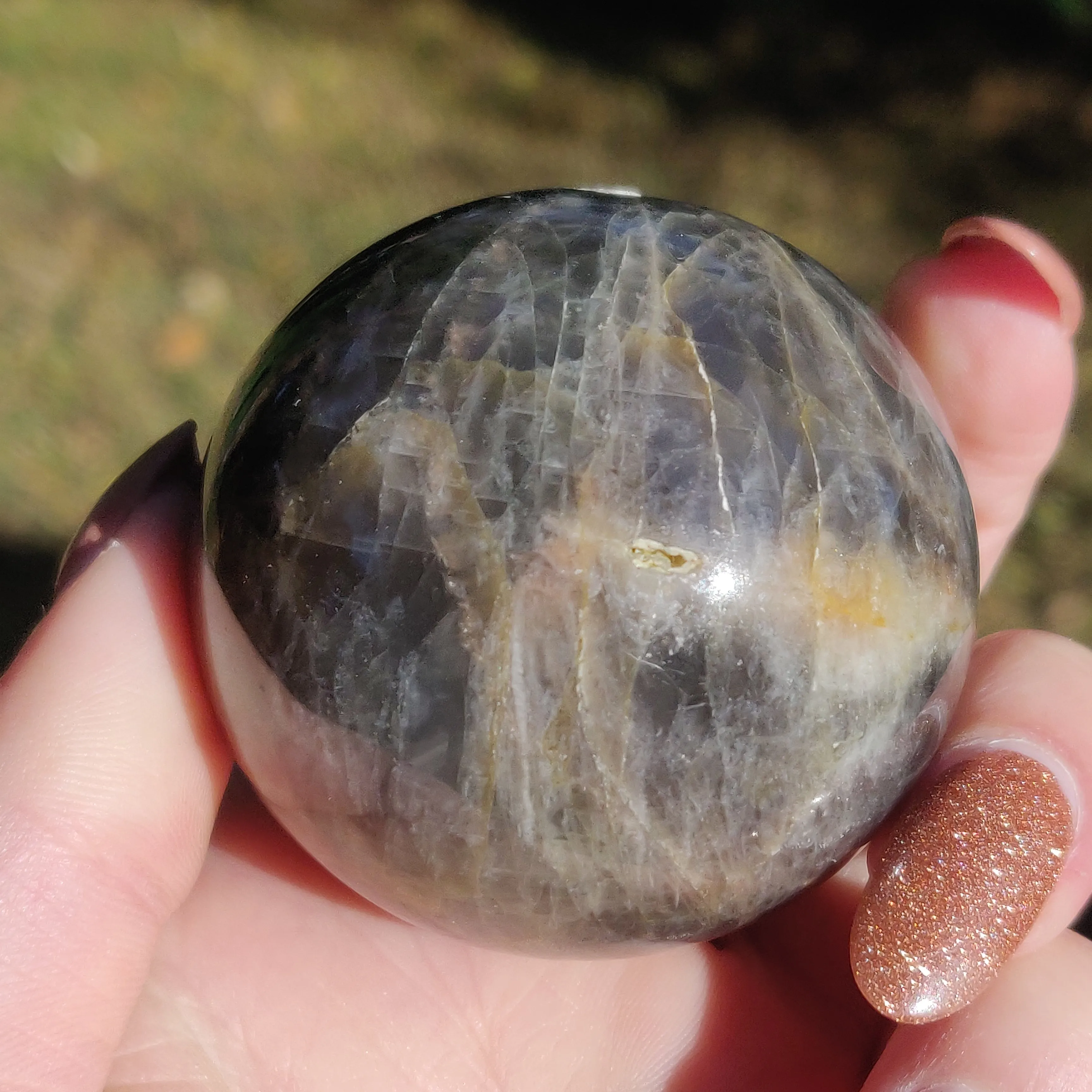 Black Moonstone Sphere (#3)