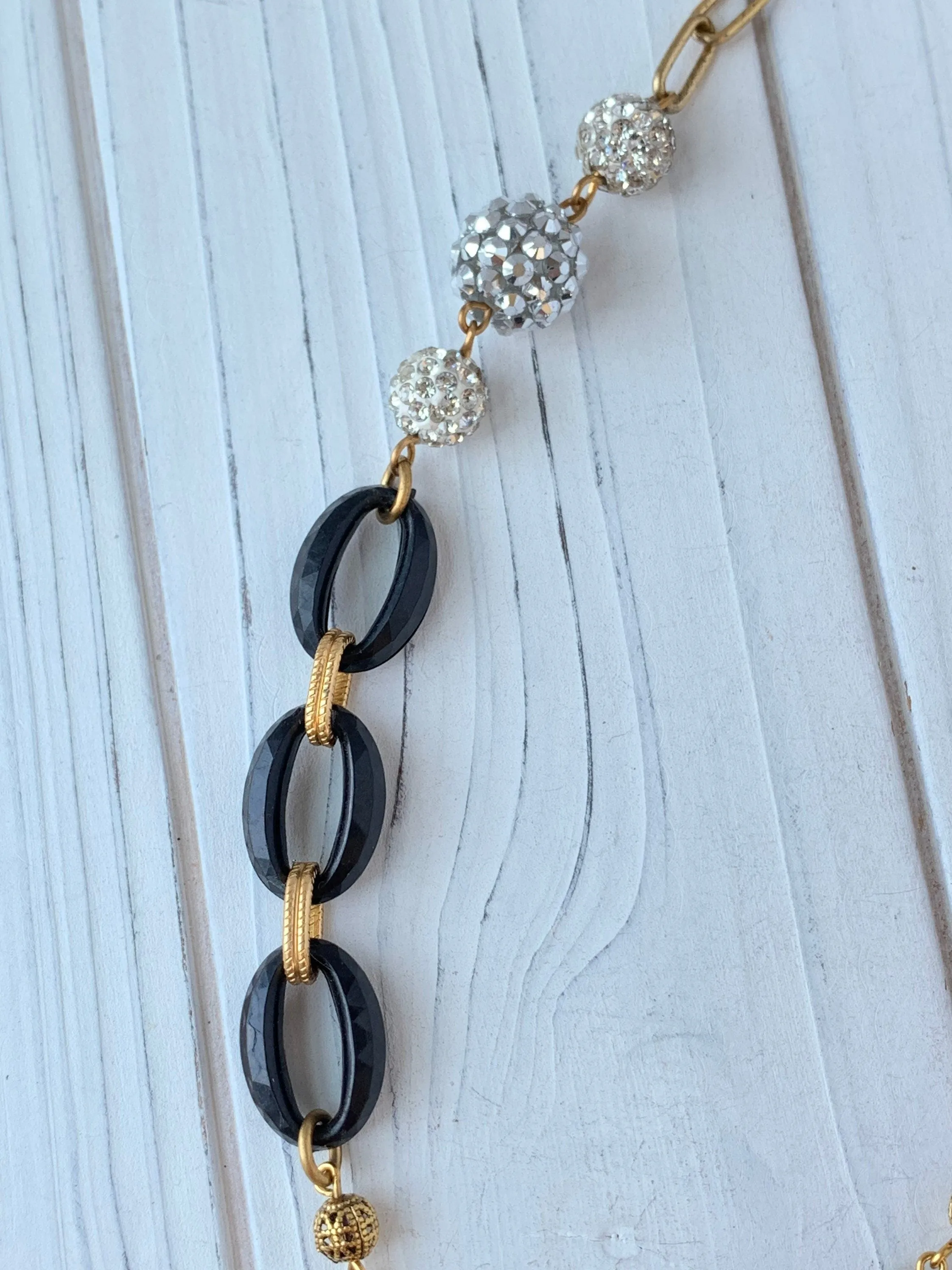 Blaire Large Rhinestone Pendant Necklace