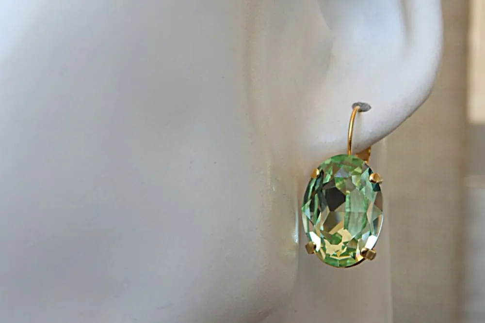 BROWN BEZEL EARRINGS