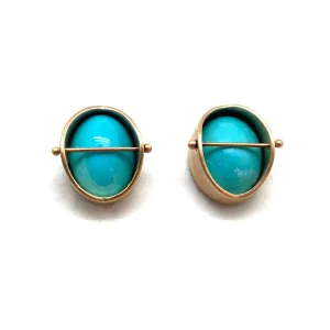 Captured Turquoise Studs