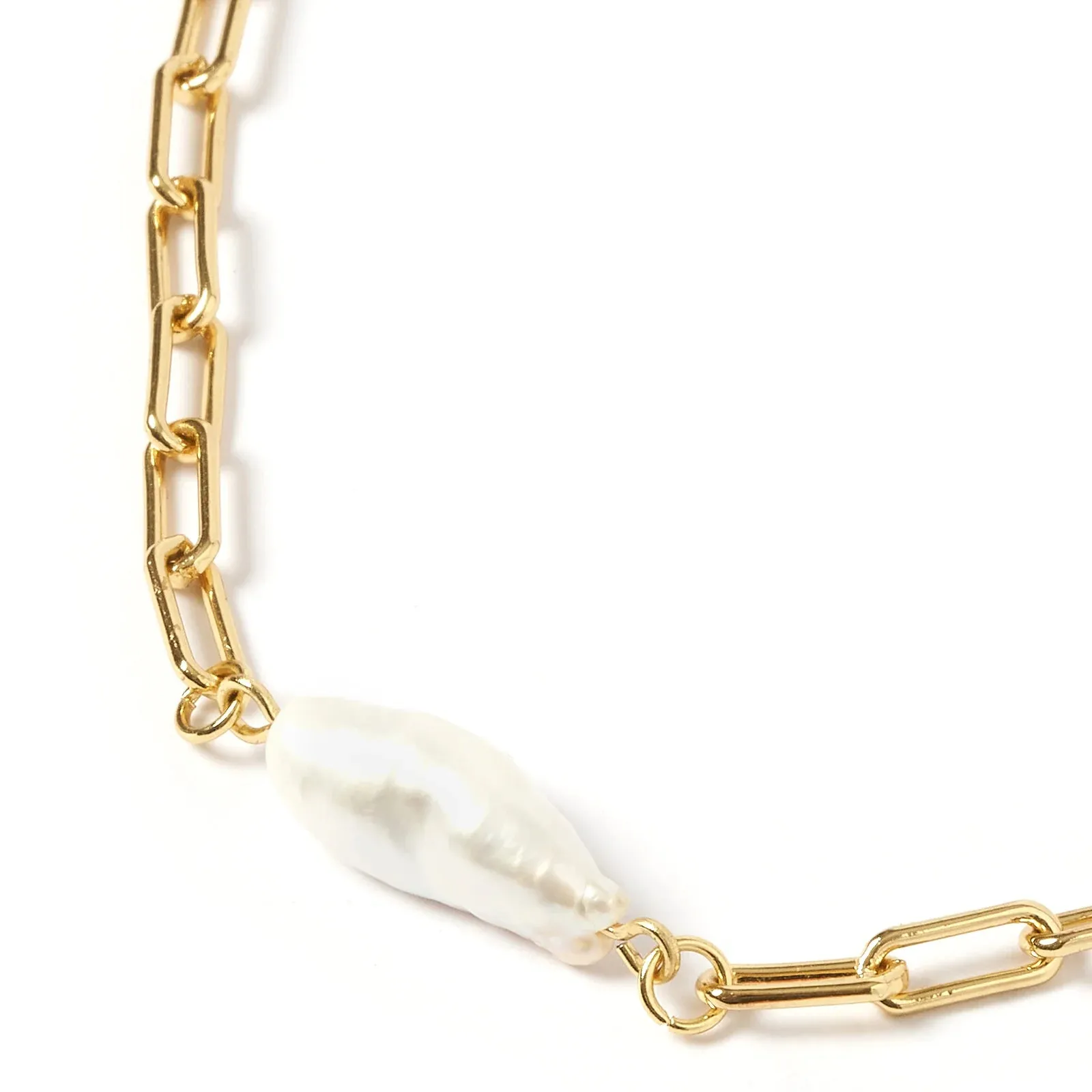 Cecilia Gold Pearl Necklace