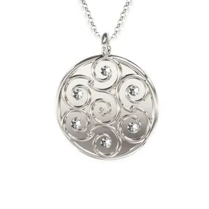 Celtic Spirals Pendant with Diamonds