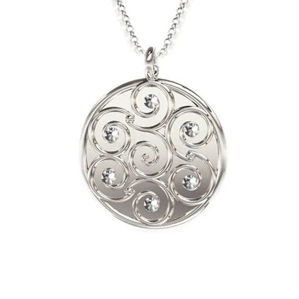 Celtic Spirals Pendant with Diamonds