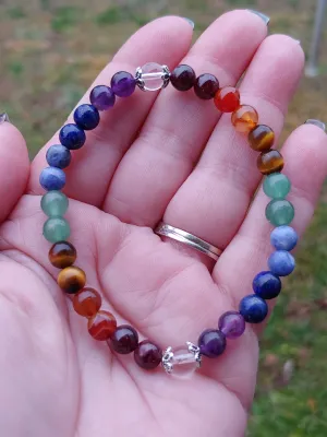 Chakra Rainbow Crystal Bracelet