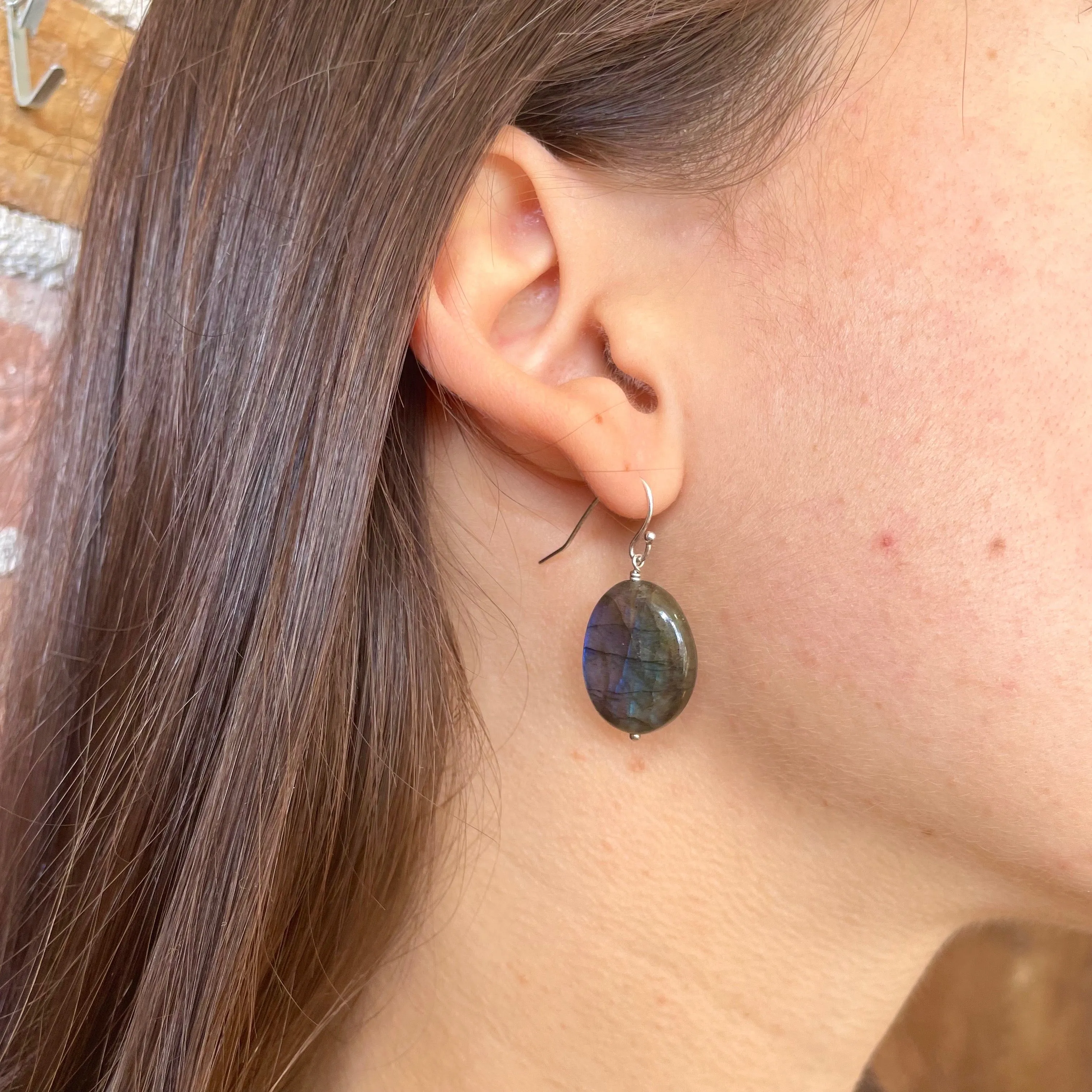 Chunky Labradorite Earrings