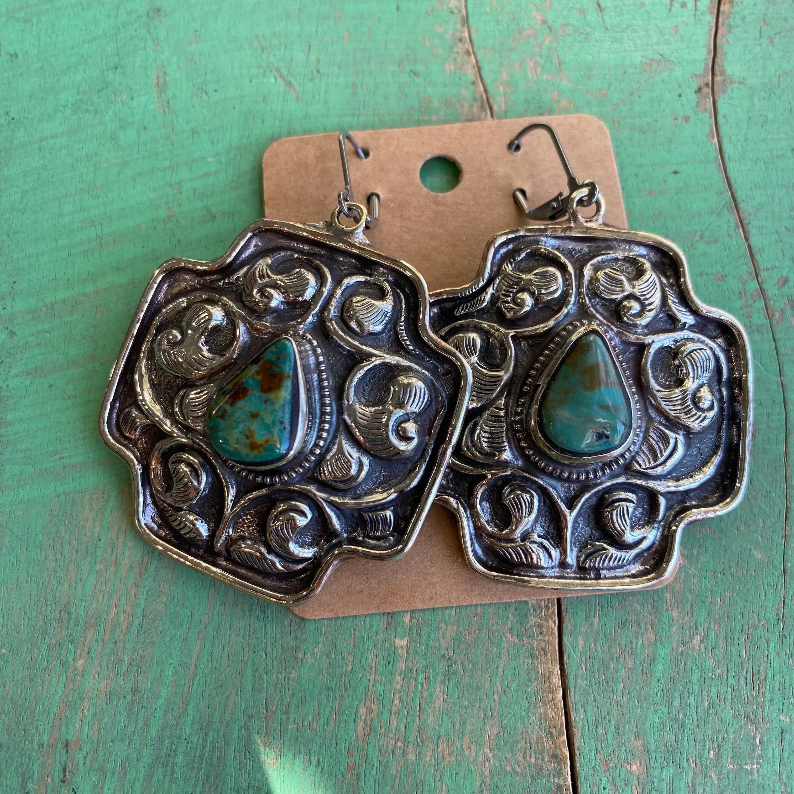 Chunky Square Cross Earrings