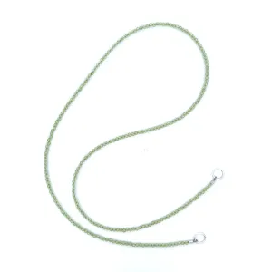 Claspless Tiny Round Peridot Strand