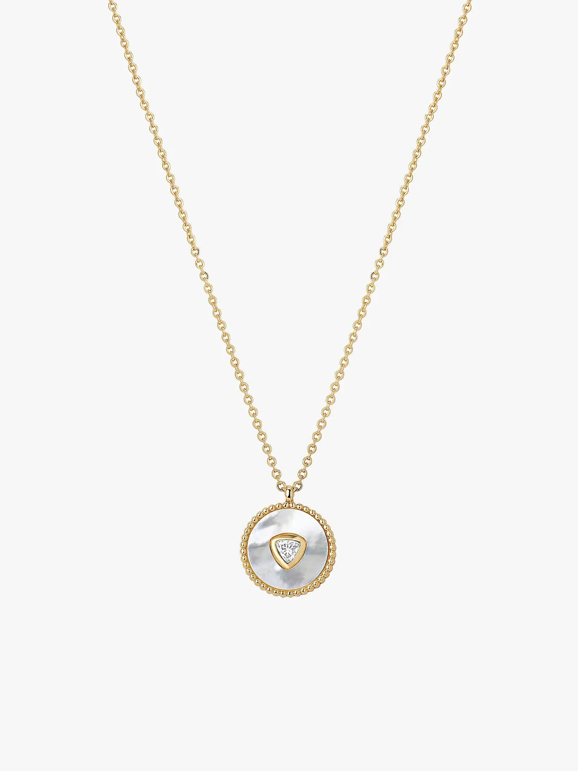 Classical Mother Of Pearl Pendant Necklace