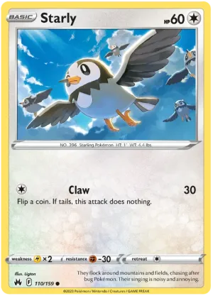 [Collector Troves] Pokemon Sword & Shield Crown Zenith Starly Card