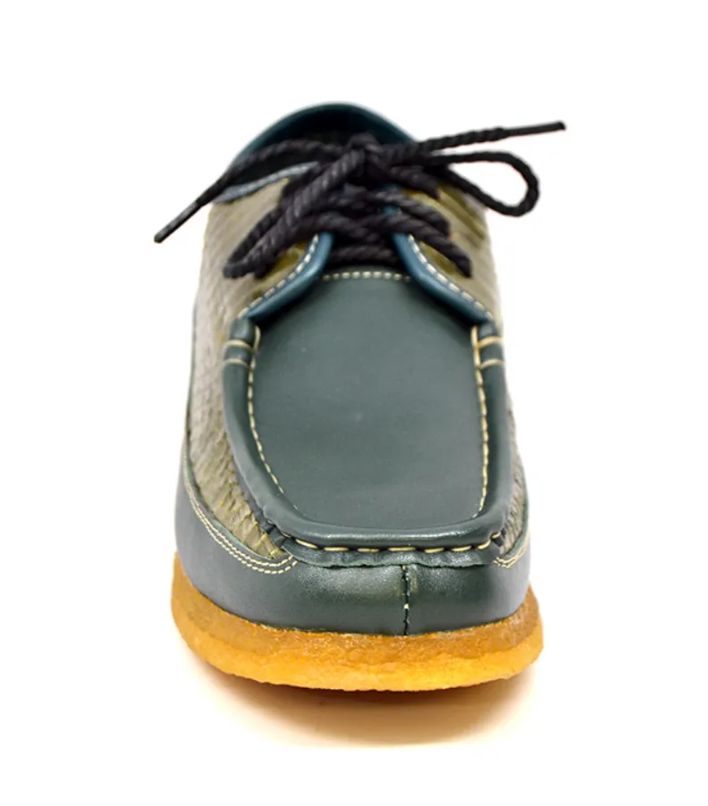 Crown 2 Snake & Leather Lace-Up Shoe by The British Collection