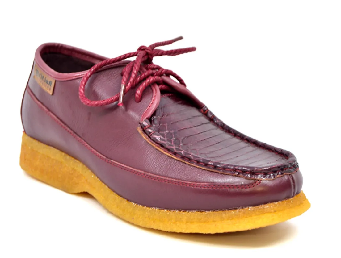 Crown 2 Snake & Leather Lace-Up Shoe by The British Collection