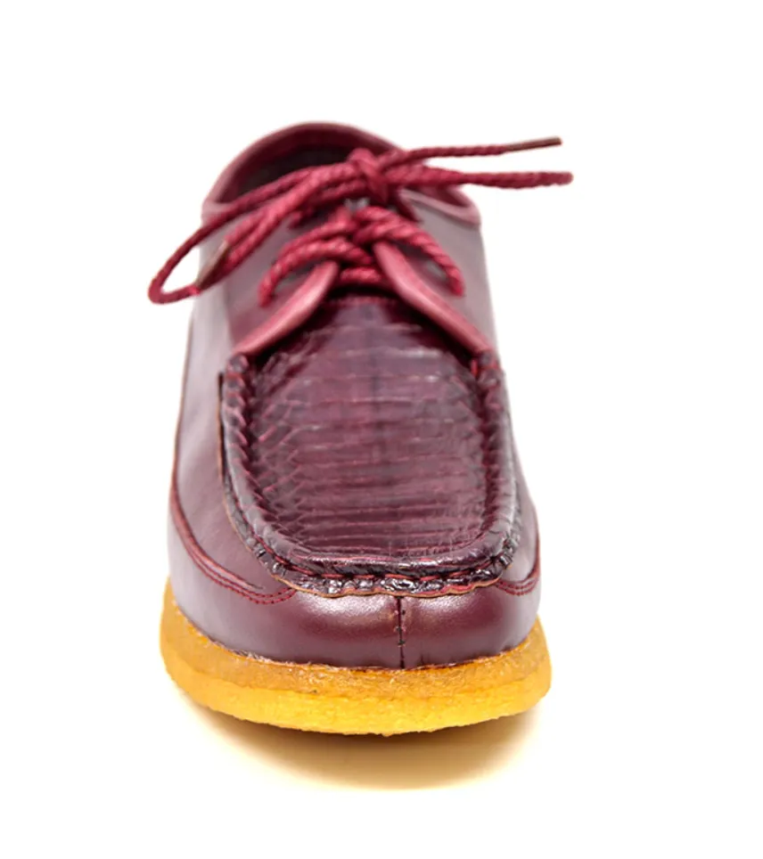 Crown 2 Snake & Leather Lace-Up Shoe by The British Collection