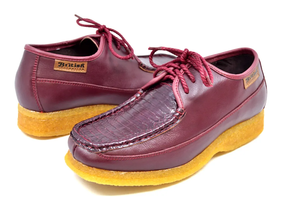 Crown 2 Snake & Leather Lace-Up Shoe by The British Collection