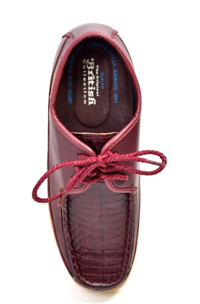 Crown 2 Snake & Leather Lace-Up Shoe by The British Collection