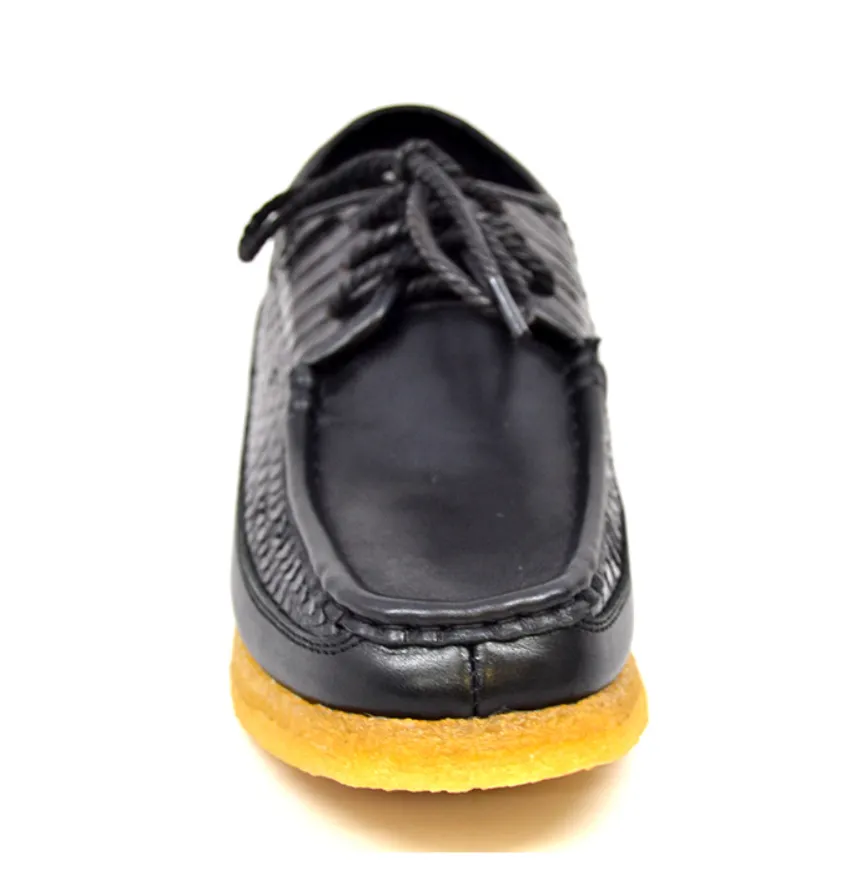 Crown 2 Snake & Leather Lace-Up Shoe by The British Collection