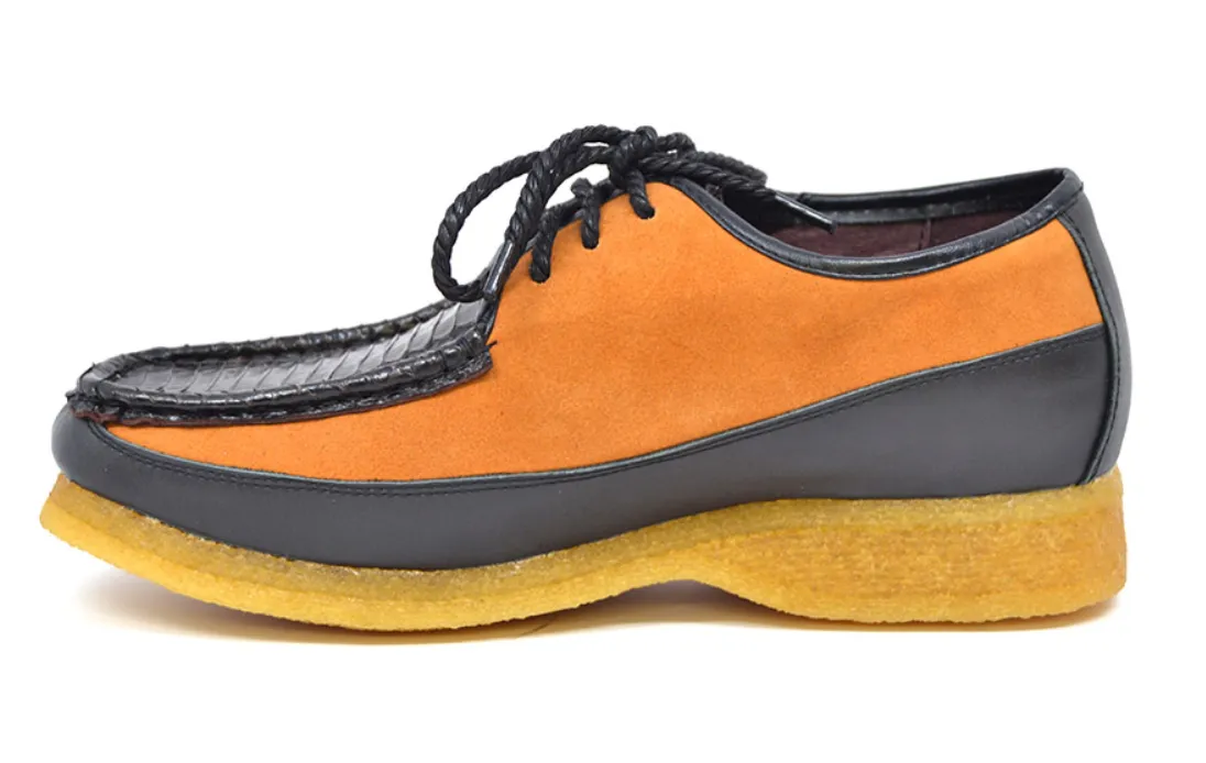 Crown 2 Snake & Leather Lace-Up Shoe by The British Collection