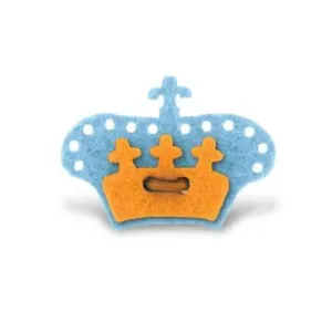 Crown Lapel Pin - Dickie Blue with Tiqui Orange