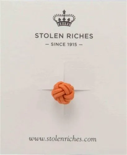 Crown Lapel Pin - Dickie Blue with Tiqui Orange