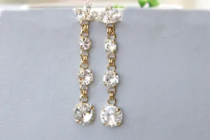CRYSTAL BRIDAL LONG Earrings